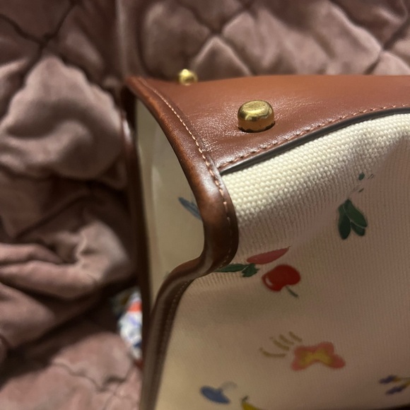 Coach Field Tote Floral w/ Matching Coach Floral Purse, Coach Scarf, & Charm - Picture 8 of 16